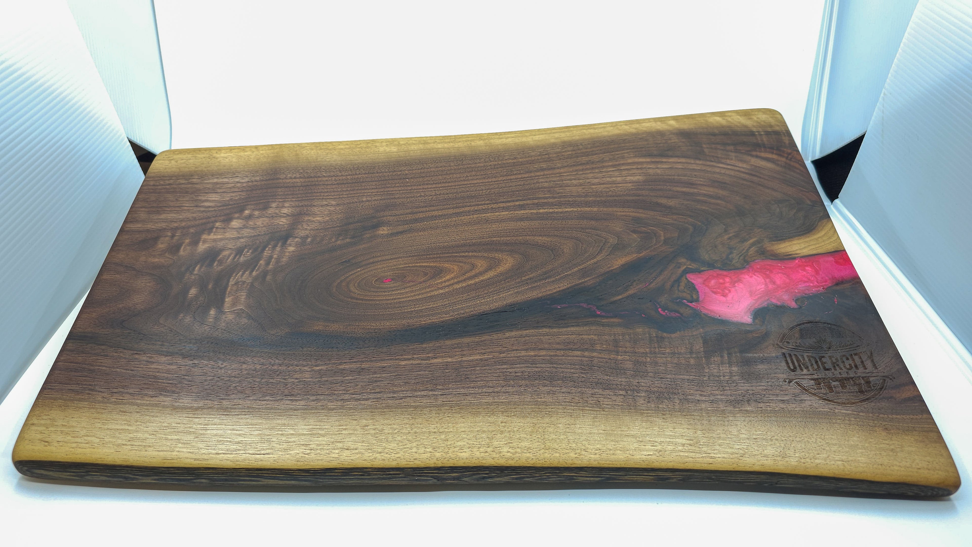 Autumn Leaves & Wine Glasses Please Walnut Chopping Board - UnderCity Lasers