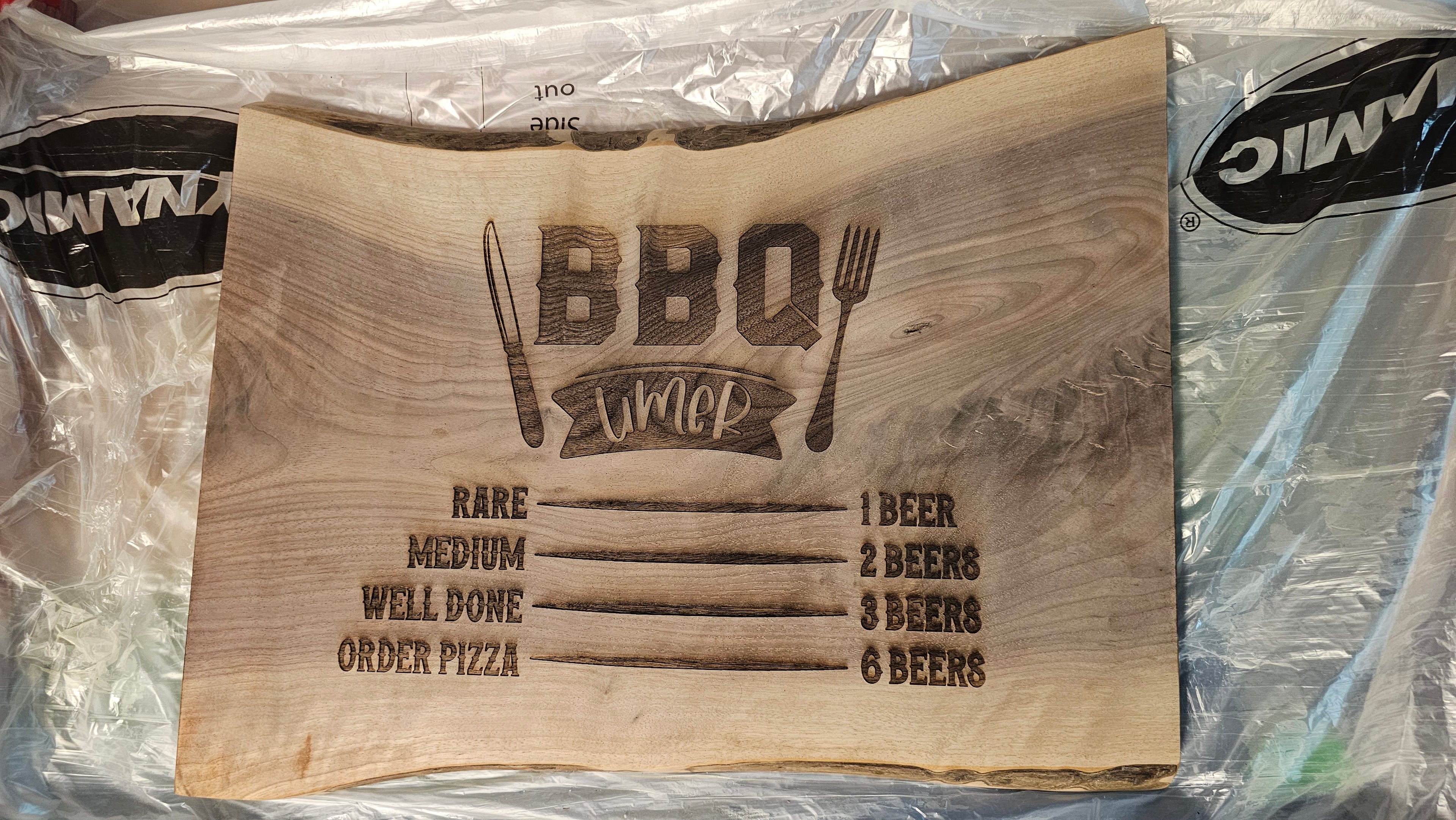 Custom Burnt Into the Grain Cutting Boards - UnderCity Lasers
