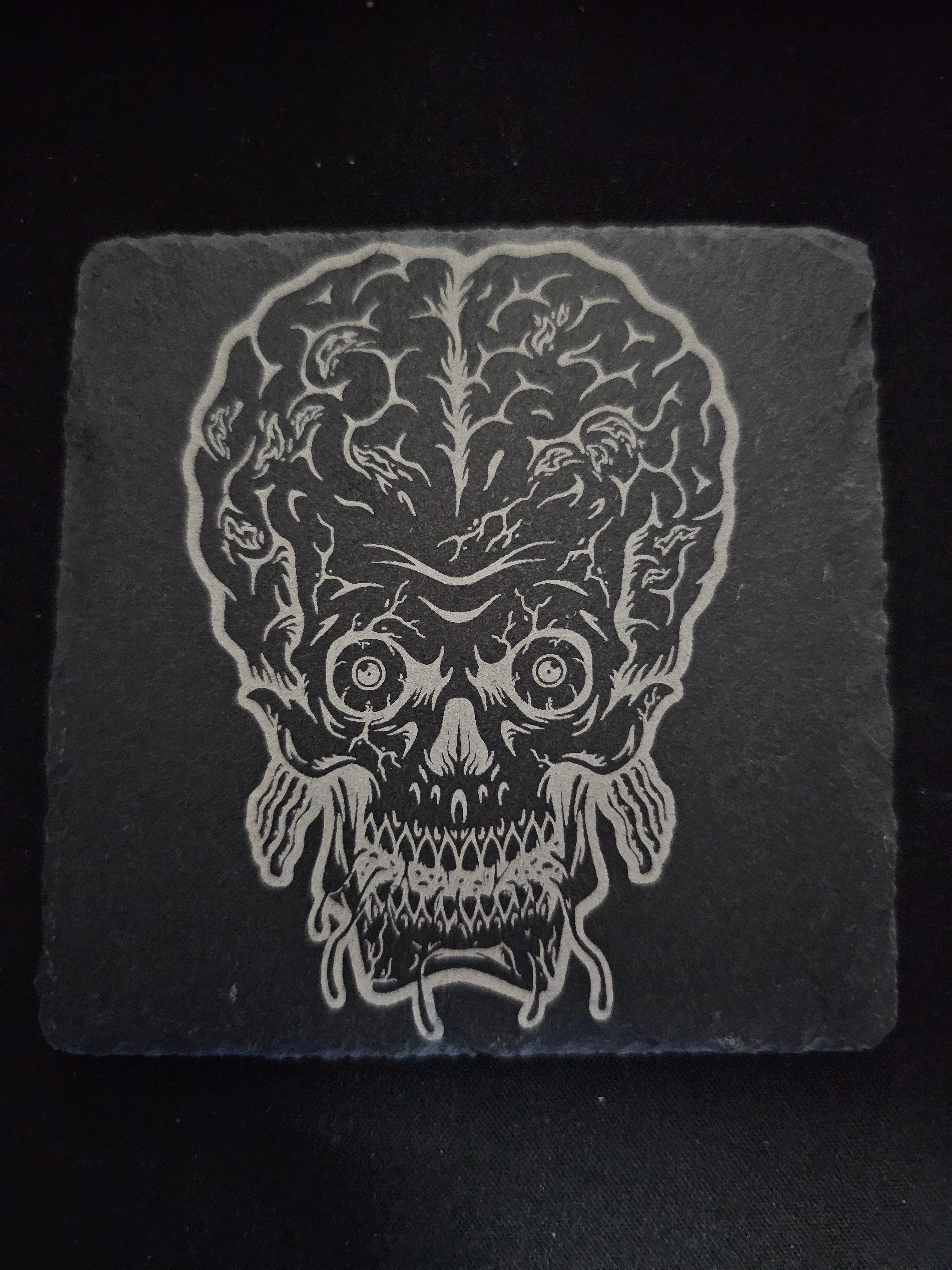 4" Halloween Themed Slate Coasters - UnderCity Lasers