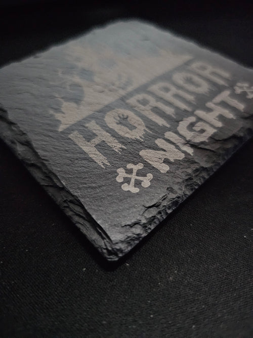 4" Halloween Themed Slate Coasters - UnderCity Lasers
