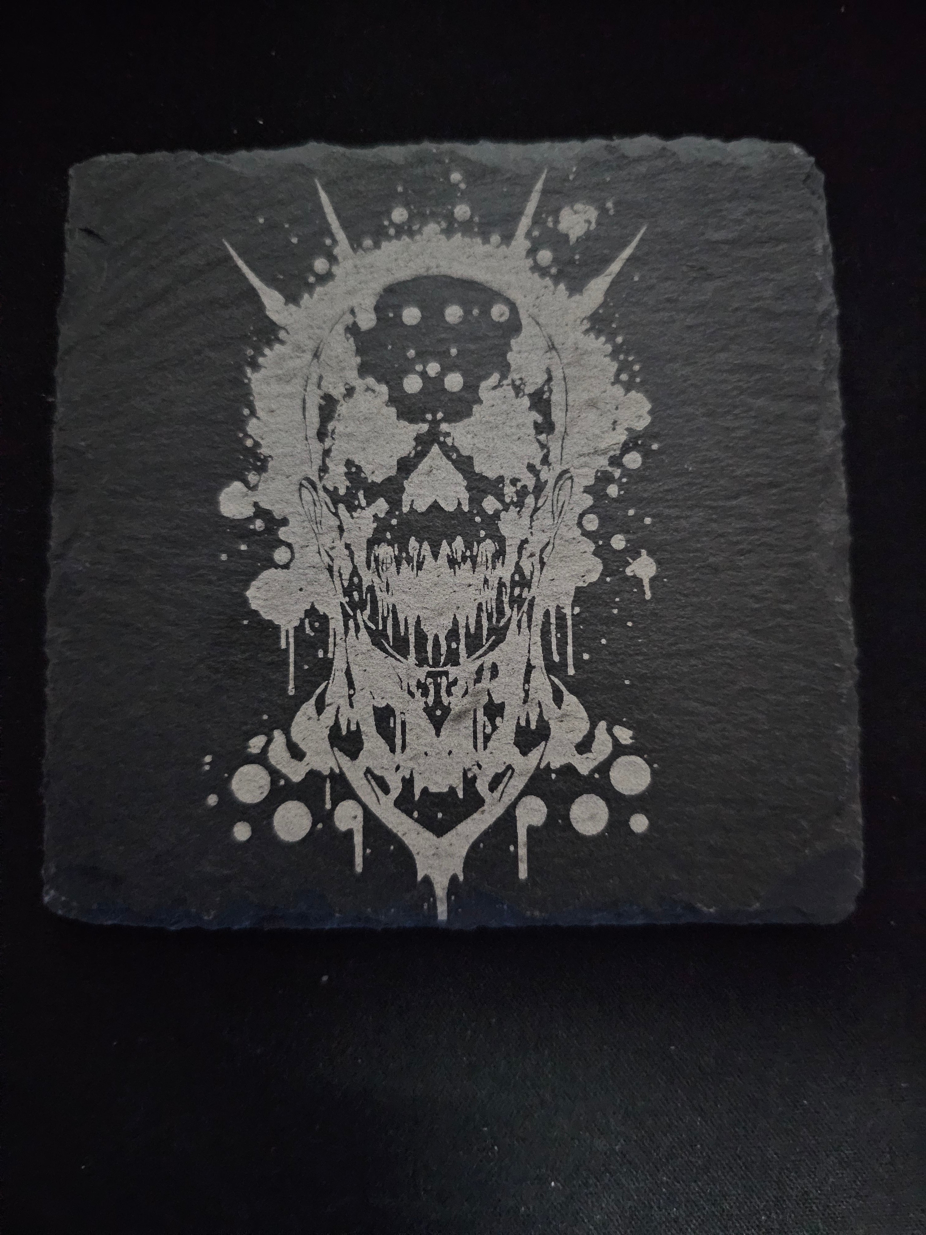 4" Halloween Themed Slate Coasters - UnderCity Lasers